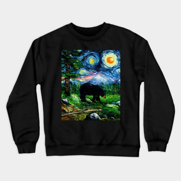 Smoky Mountain Night Crewneck Sweatshirt by sagittariusgallery